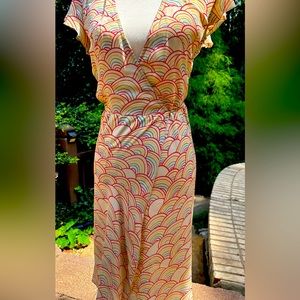 Rainbow Wrap Dress